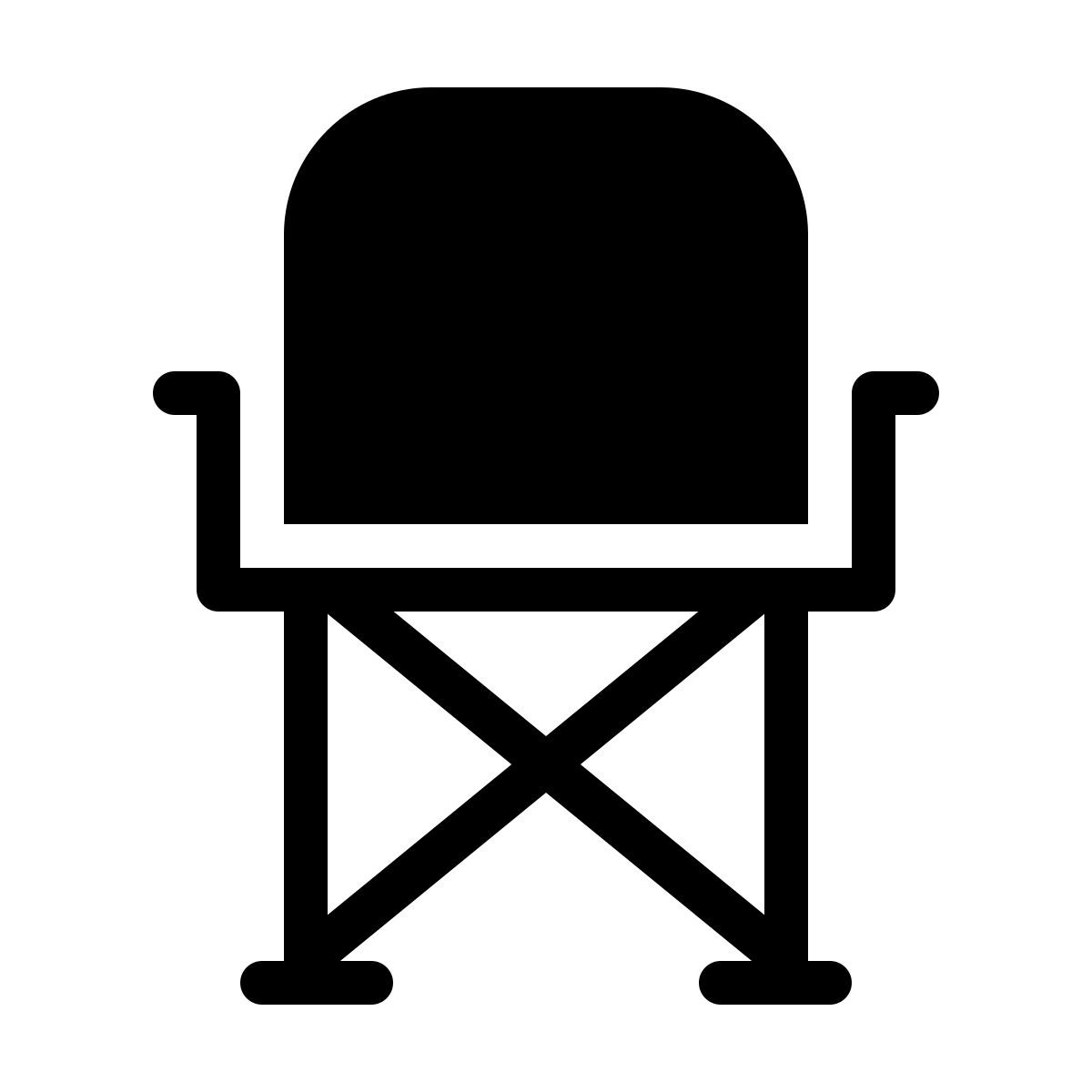 ios 17 filled style 露营椅 icon