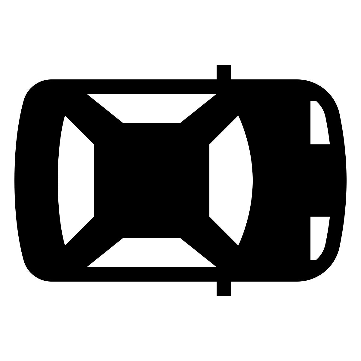 ios 17 filled style voiture vue du dessus icon