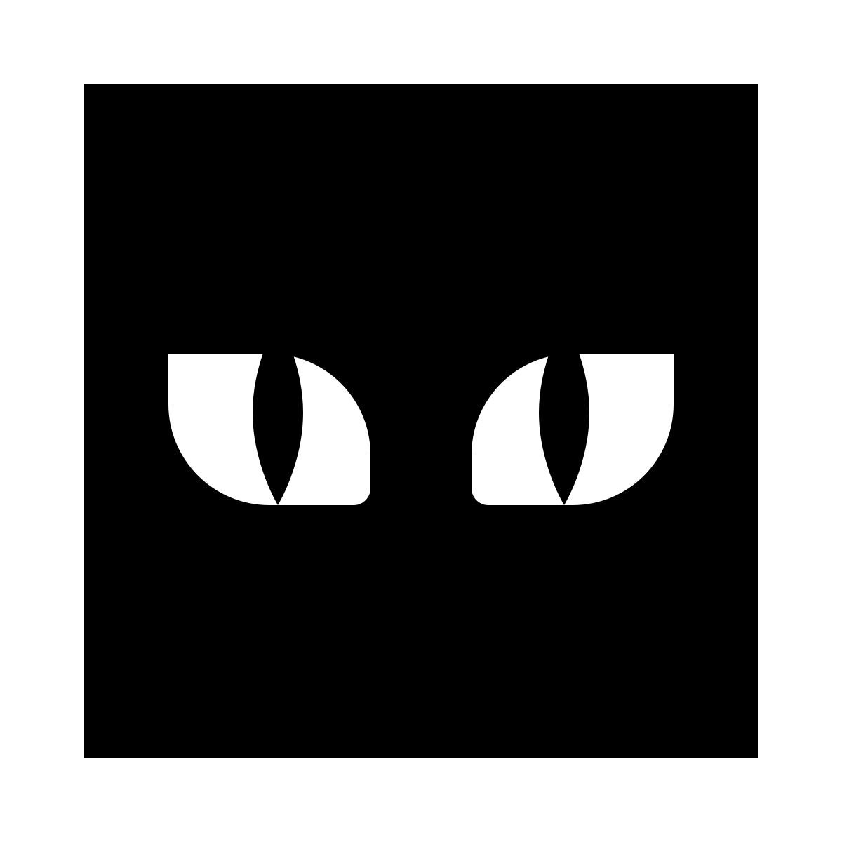 ios 17 filled style cat eyes icon
