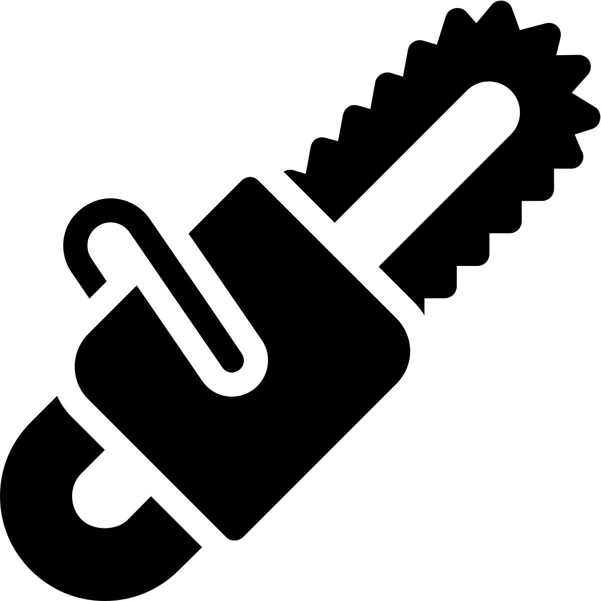 ios 17 filled style 电锯 icon