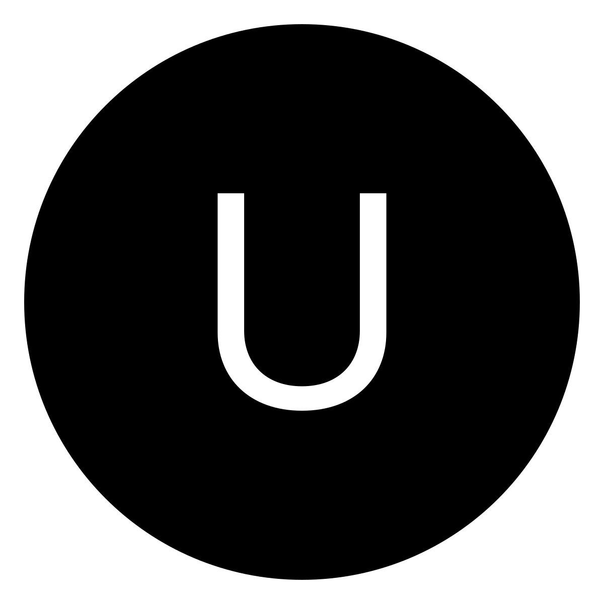 ios 17 filled style u en un círculo icon