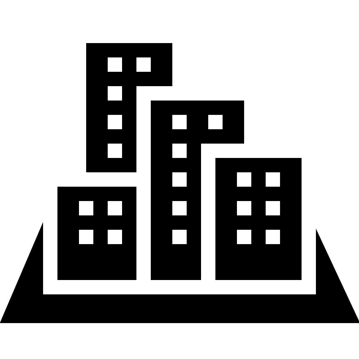 ios 17 filled style 城市街区 icon