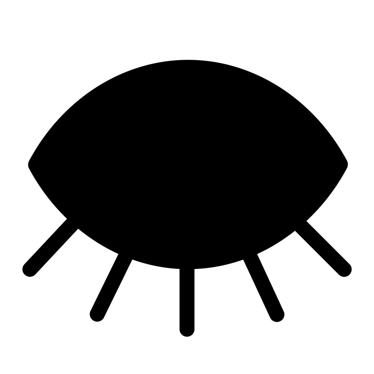 ios 17 filled style ojo cerrado icon