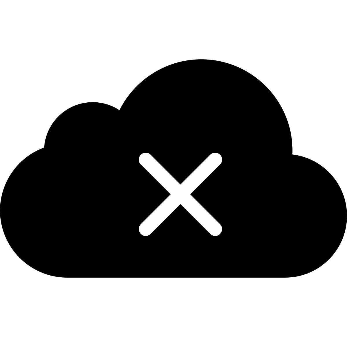 ios 17 filled style nube cruz icon