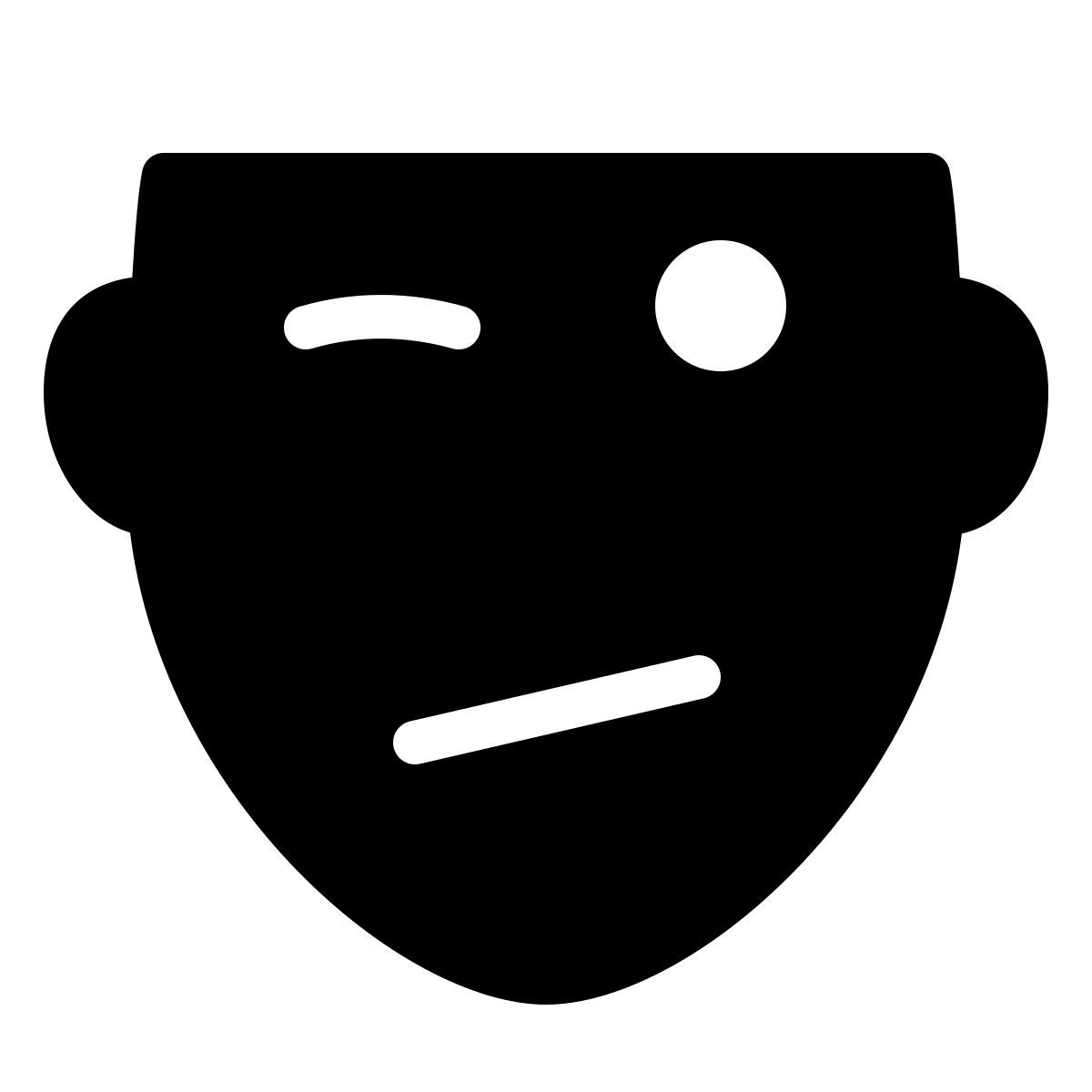 ios 17 filled style 걱정스런 얼굴 icon