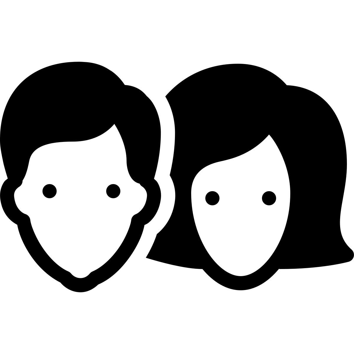 ios 17 filled style pareja hombre mujer icon