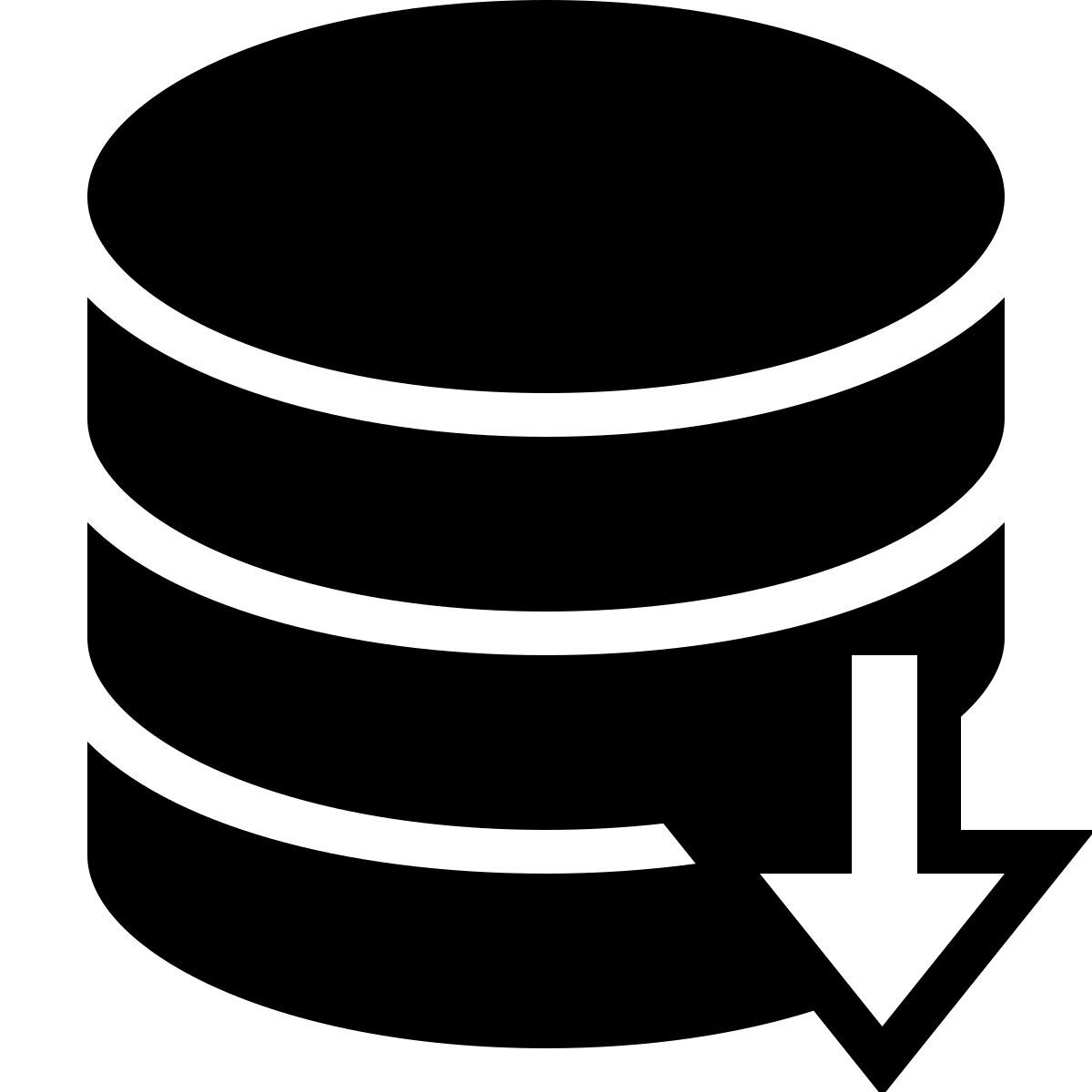ios 17 filled style database export icon