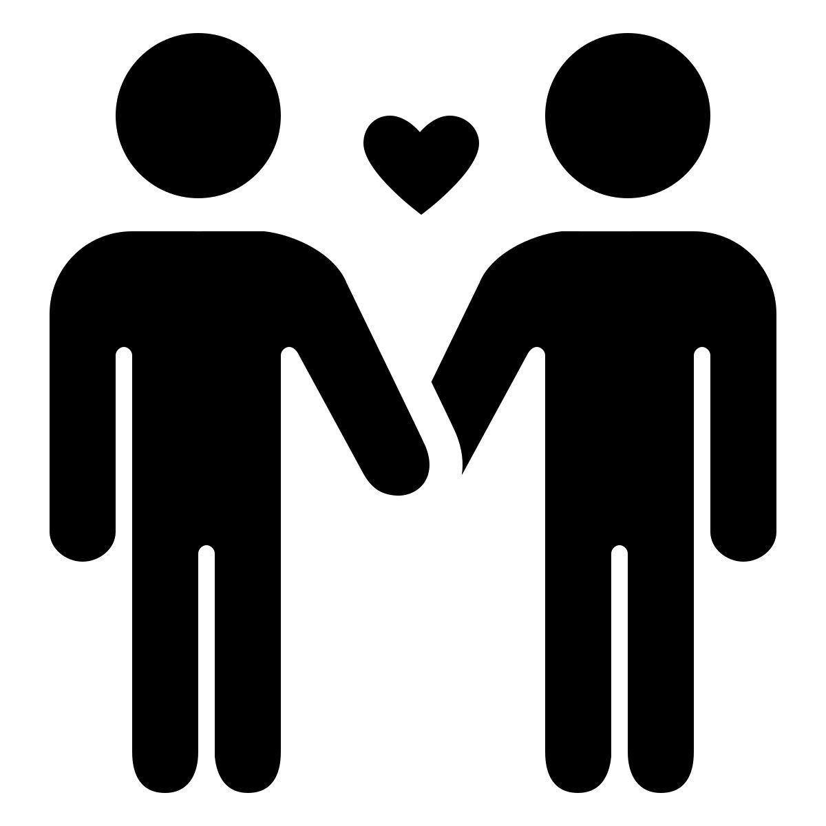 ios 17 filled style cita entre dos hombres icon