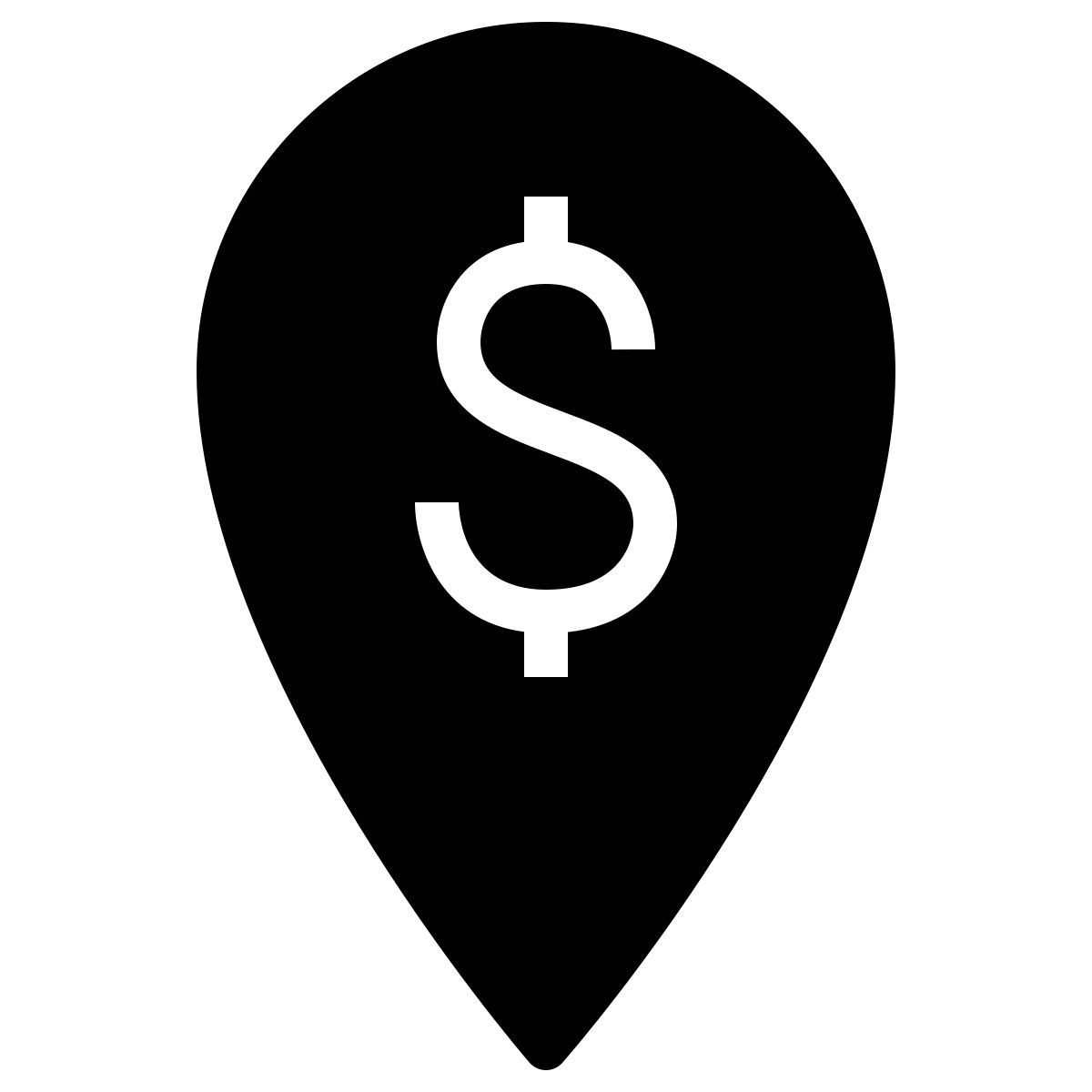 ios 17 filled style dollar place marker icon