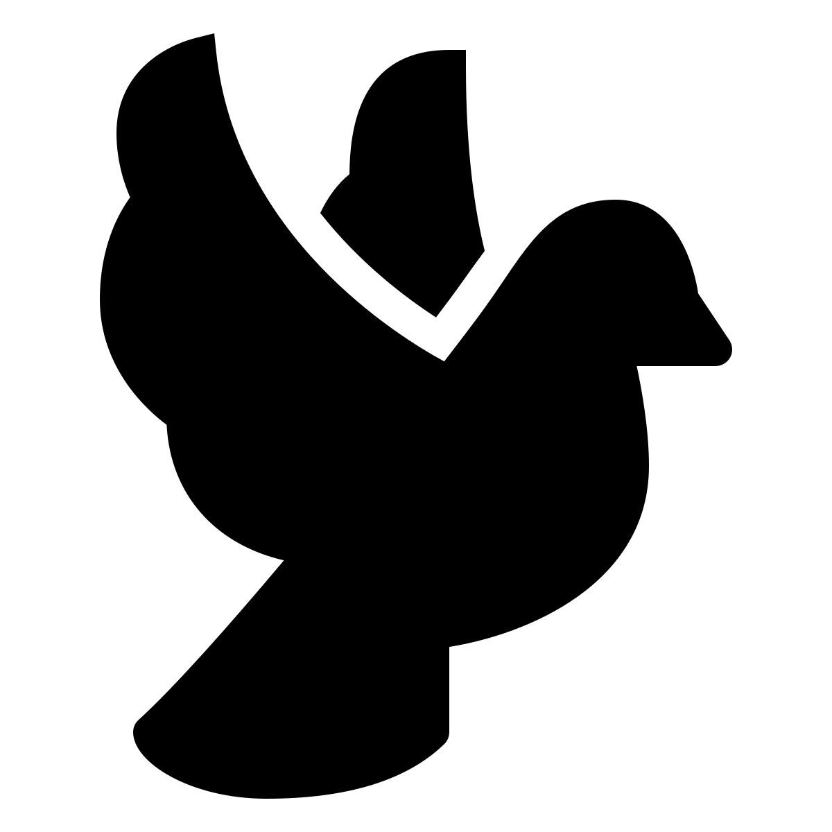 ios 17 filled style dove icon