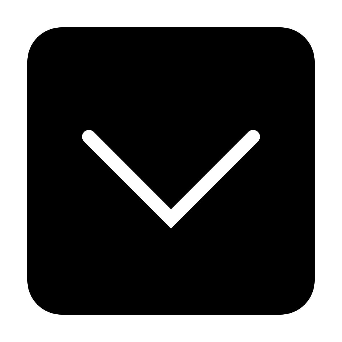 ios 17 filled style 아래쪽 화살표 icon