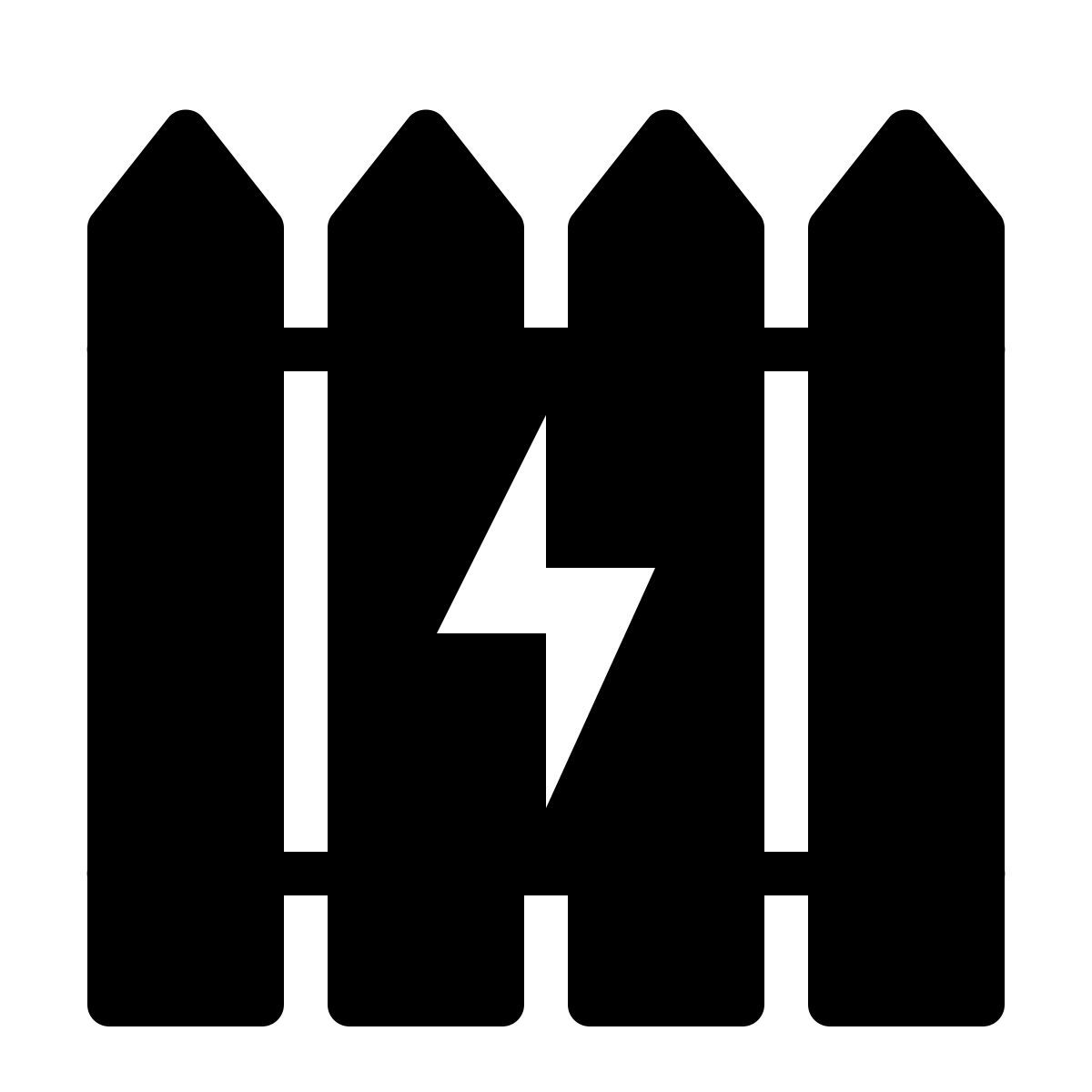 ios 17 filled style cerca eléctrica icon