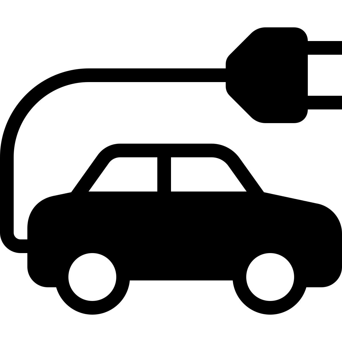 ios 17 filled style vehículo eléctrico icon