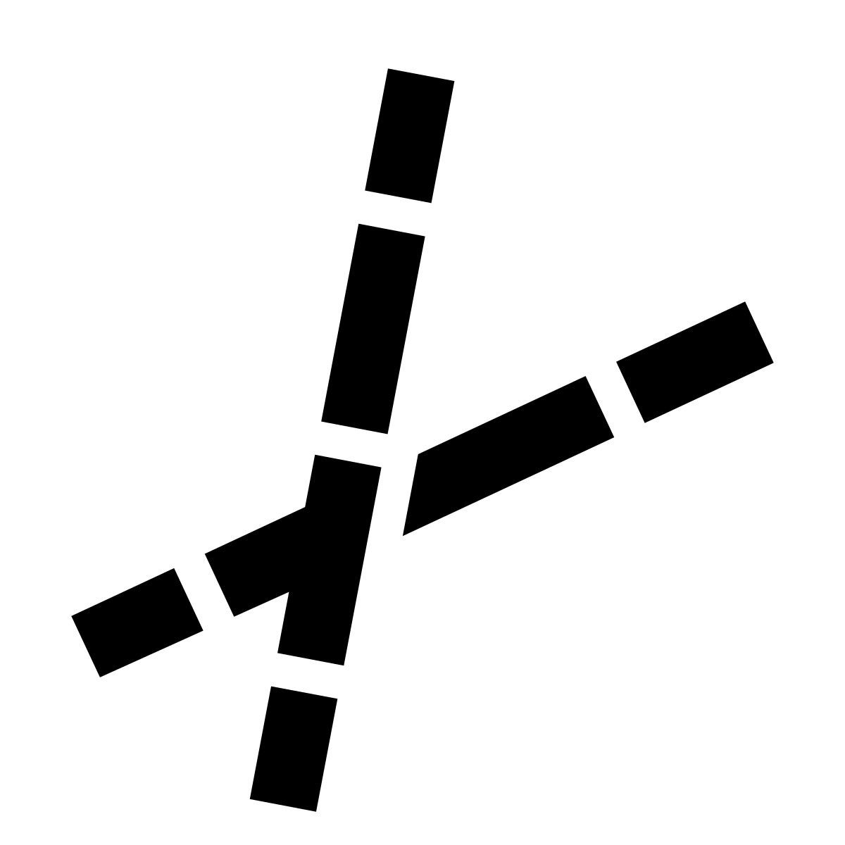 ios 17 filled style escrima sticks icon