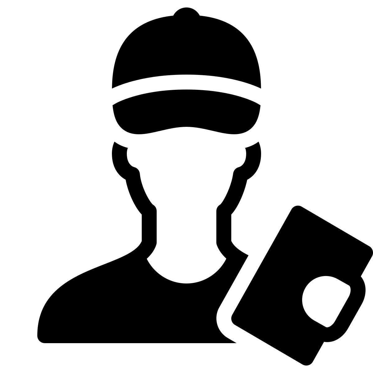 ios 17 filled style 男性传单分发员 icon