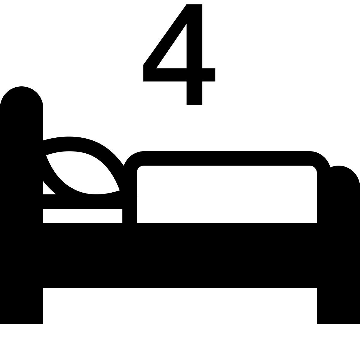 ios 17 filled style quatre lits icon