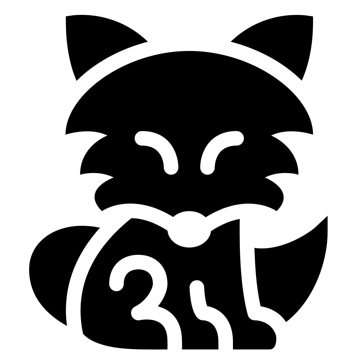 ios 17 filled style fox icon