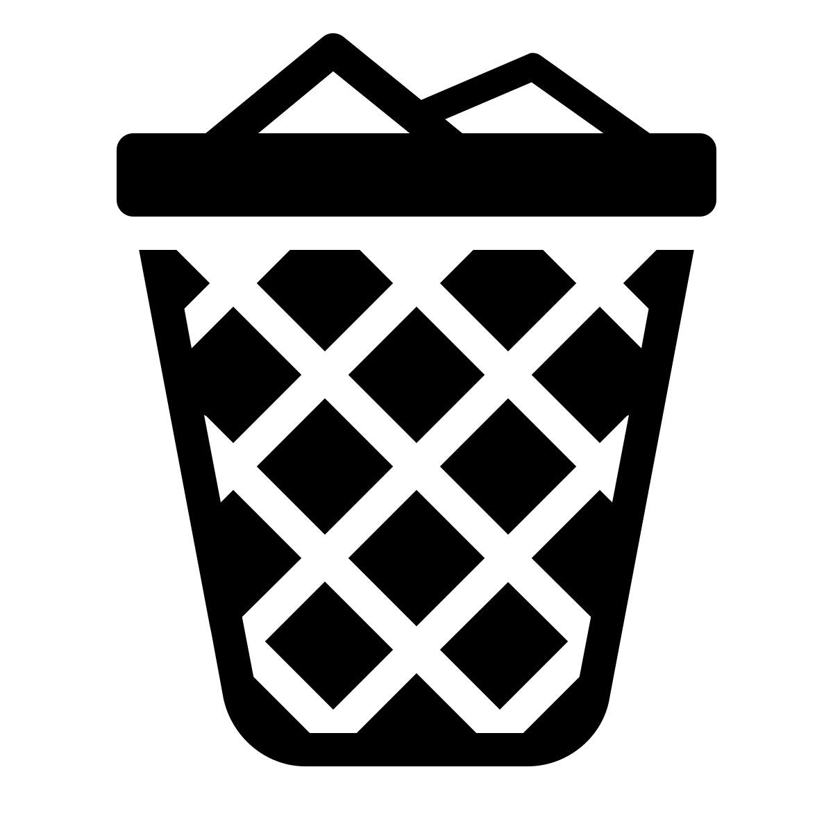 ios 17 filled style full trash icon