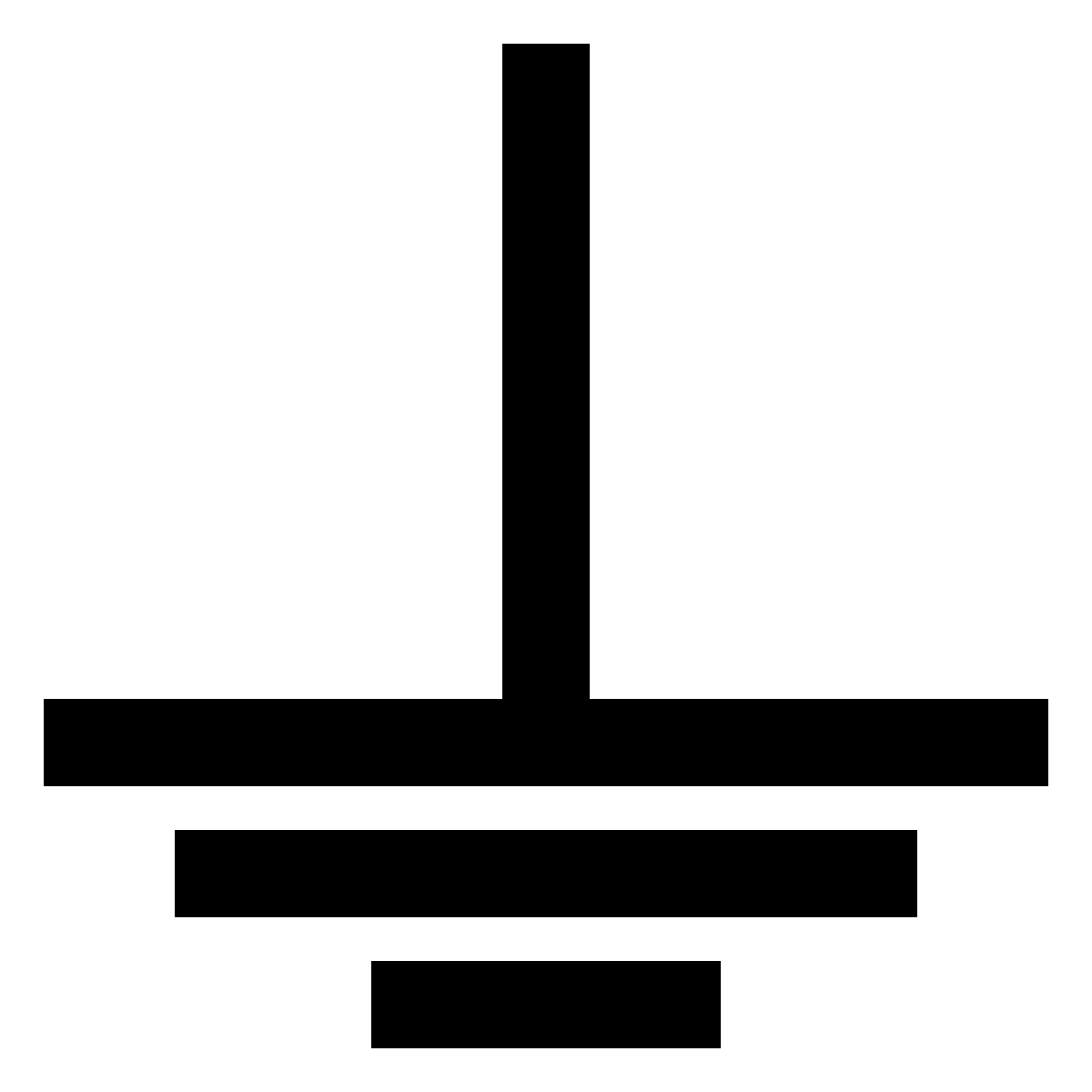 ios 17 filled style erdungssymbol icon