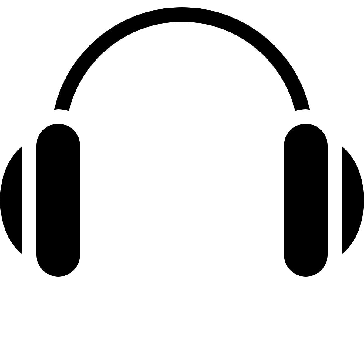 ios 17 filled style 헤드폰 icon