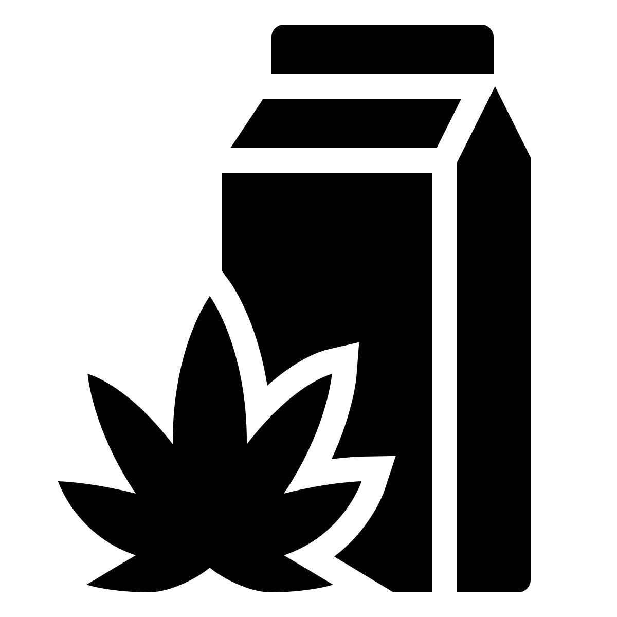 ios 17 filled style latte di canapa icon