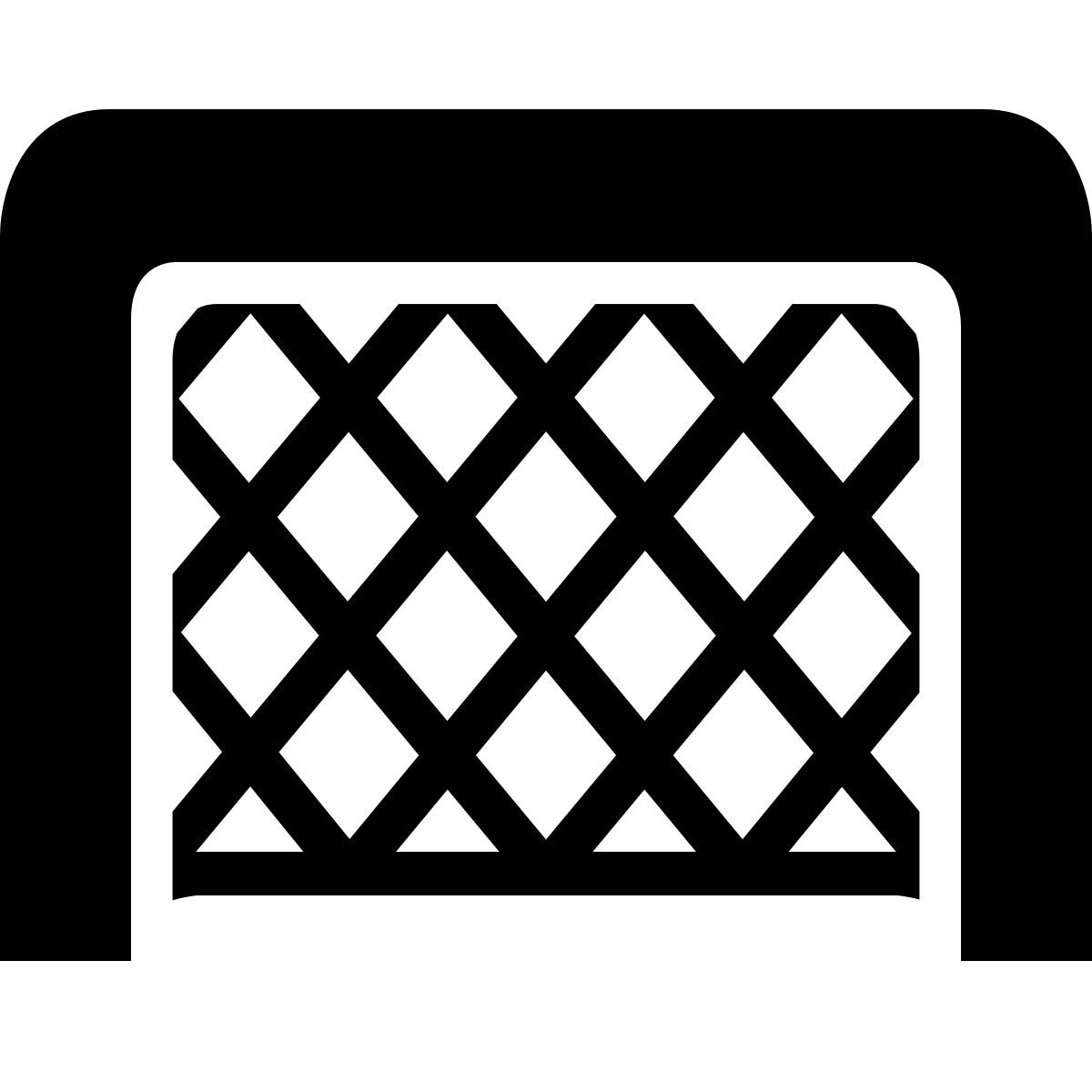 ios 17 filled style 曲棍球门 icon