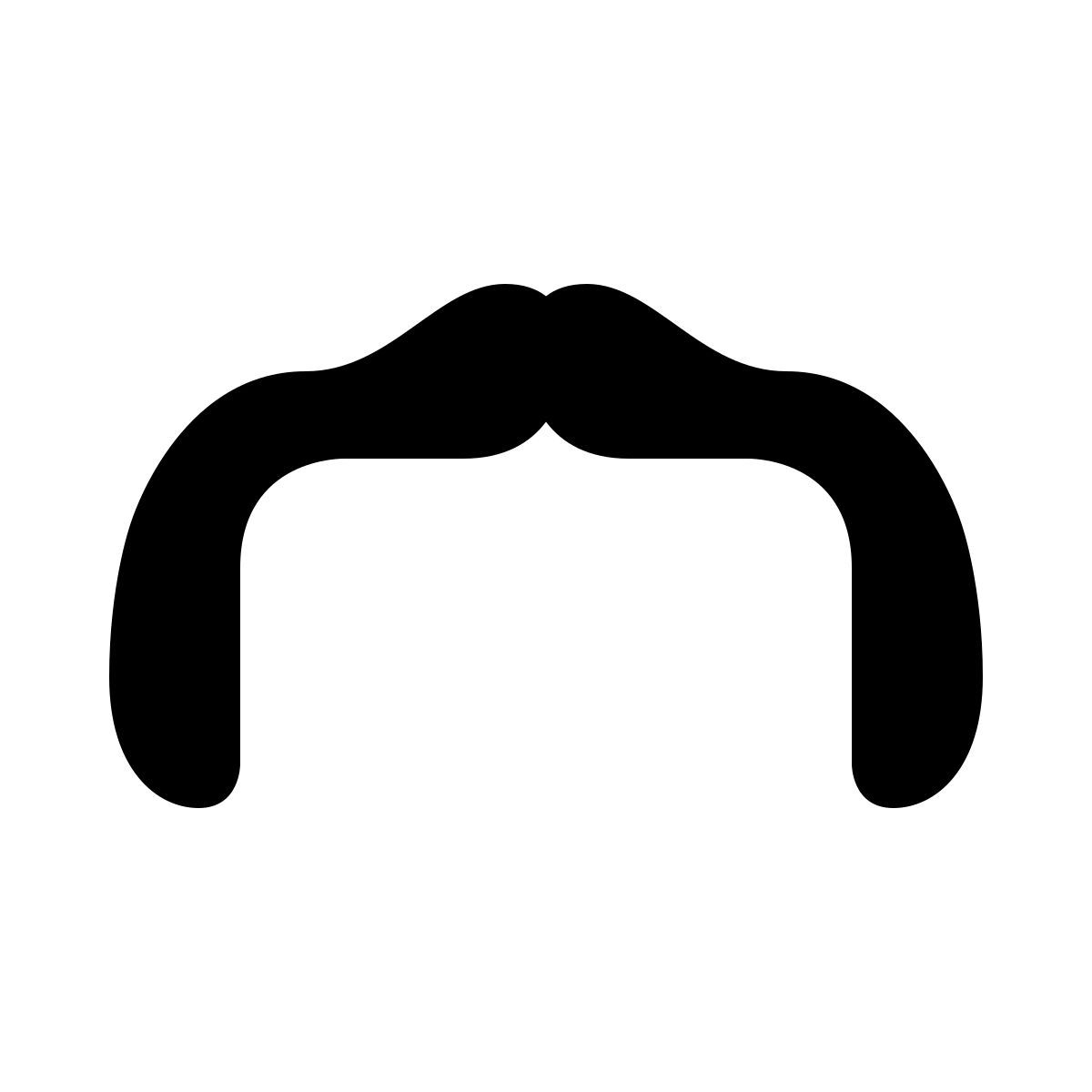 ios 17 filled style 马蹄胡子 icon