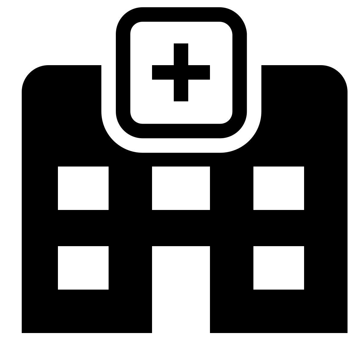 ios 17 filled style 医院3 icon