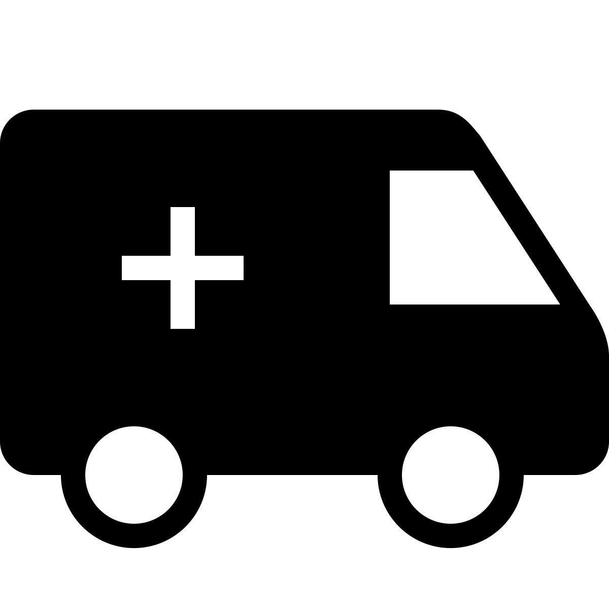 ios 17 filled style wagon d&#39;hôpital sans sirène icon