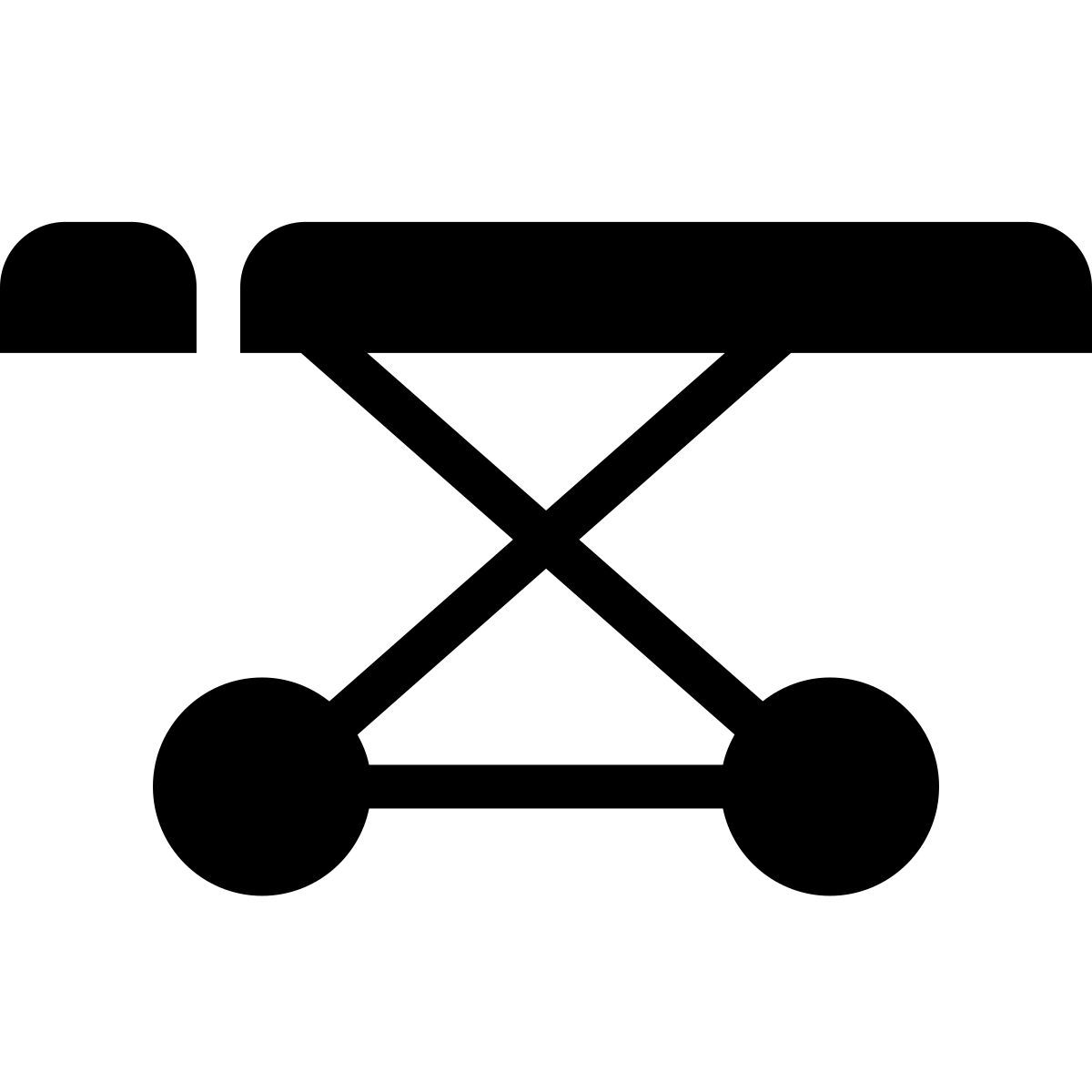 ios 17 filled style letto della ruota dell&#39;ospedale icon