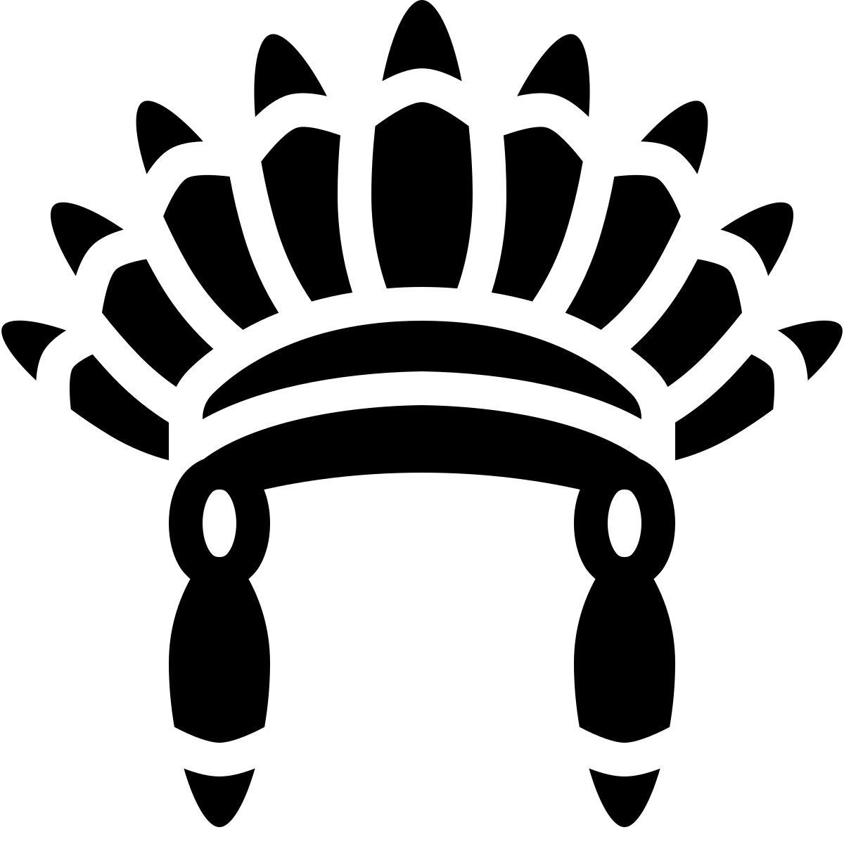 ios 17 filled style indian headdress icon