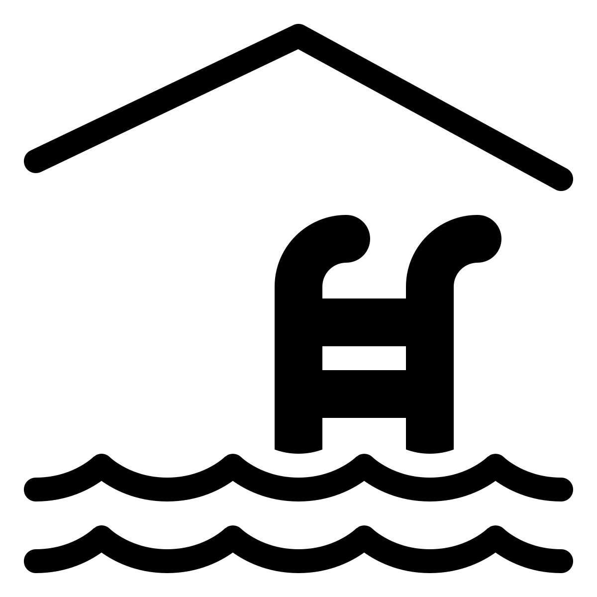 ios 17 filled style indoor swimming pool icon