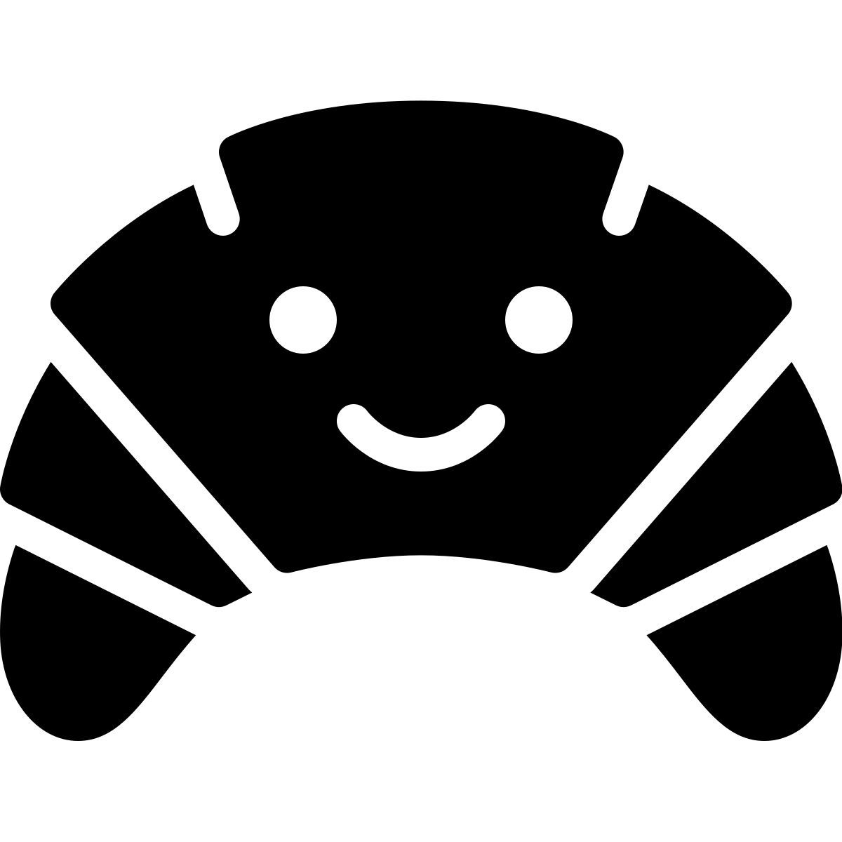 ios 17 filled style kawaii croissant icon