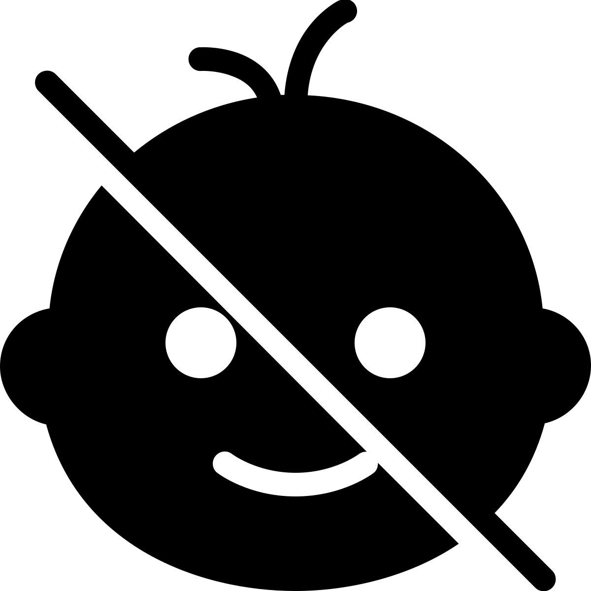 ios 17 filled style mantener alejado de los niños icon