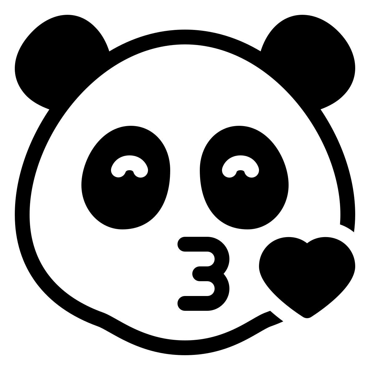 ios 17 filled style 키스 팬더 icon