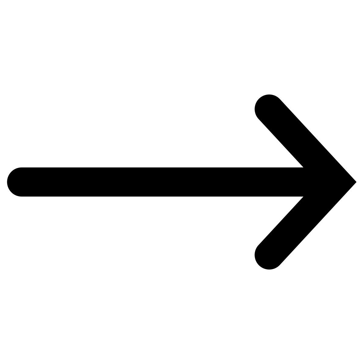 ios 17 filled style flecha derecha larga icon