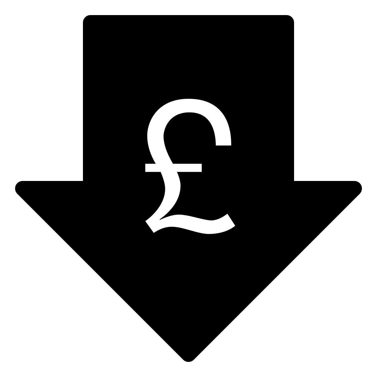 ios 17 filled style low price pound icon