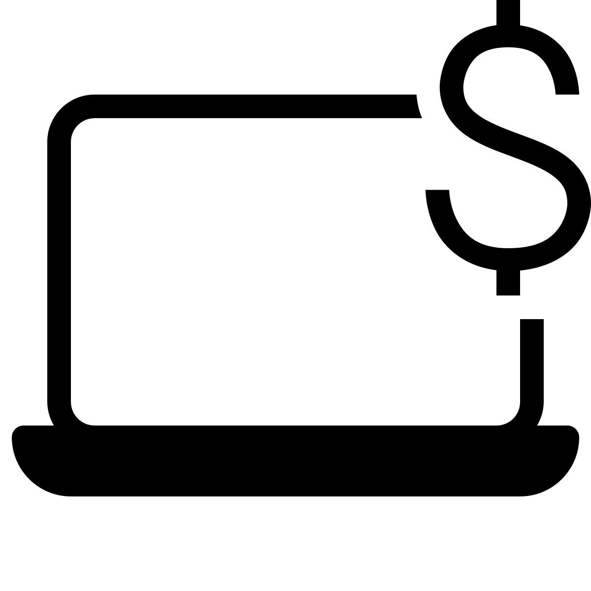 ios 17 filled style macbook money icon