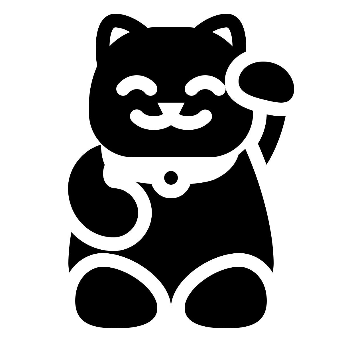 ios 17 filled style maneki neko icon