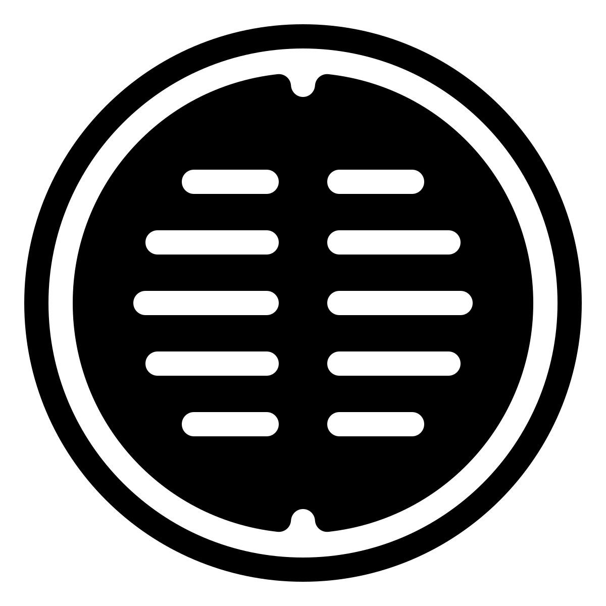 ios 17 filled style manhole cover icon