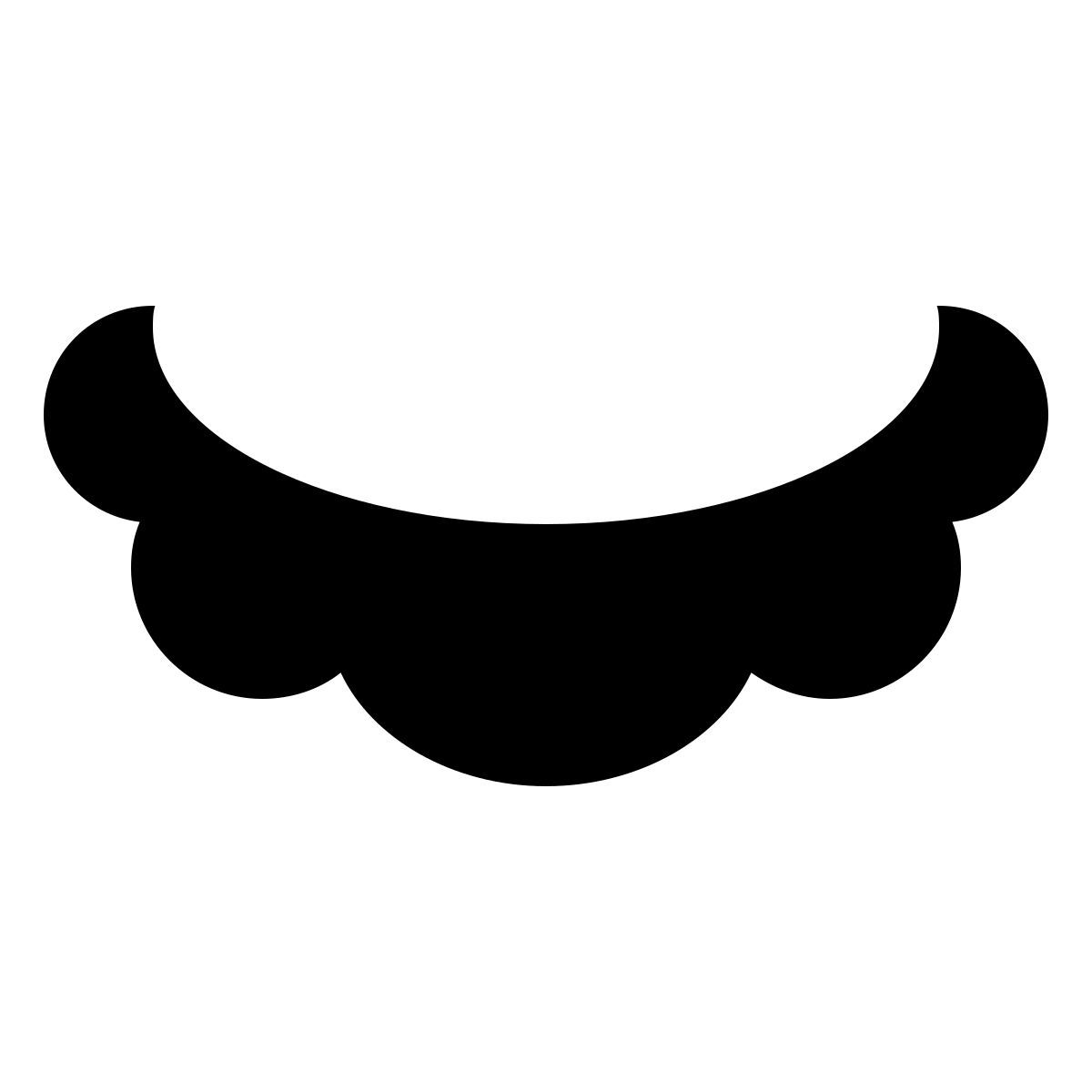 ios 17 filled style 마리오 콧수염 icon