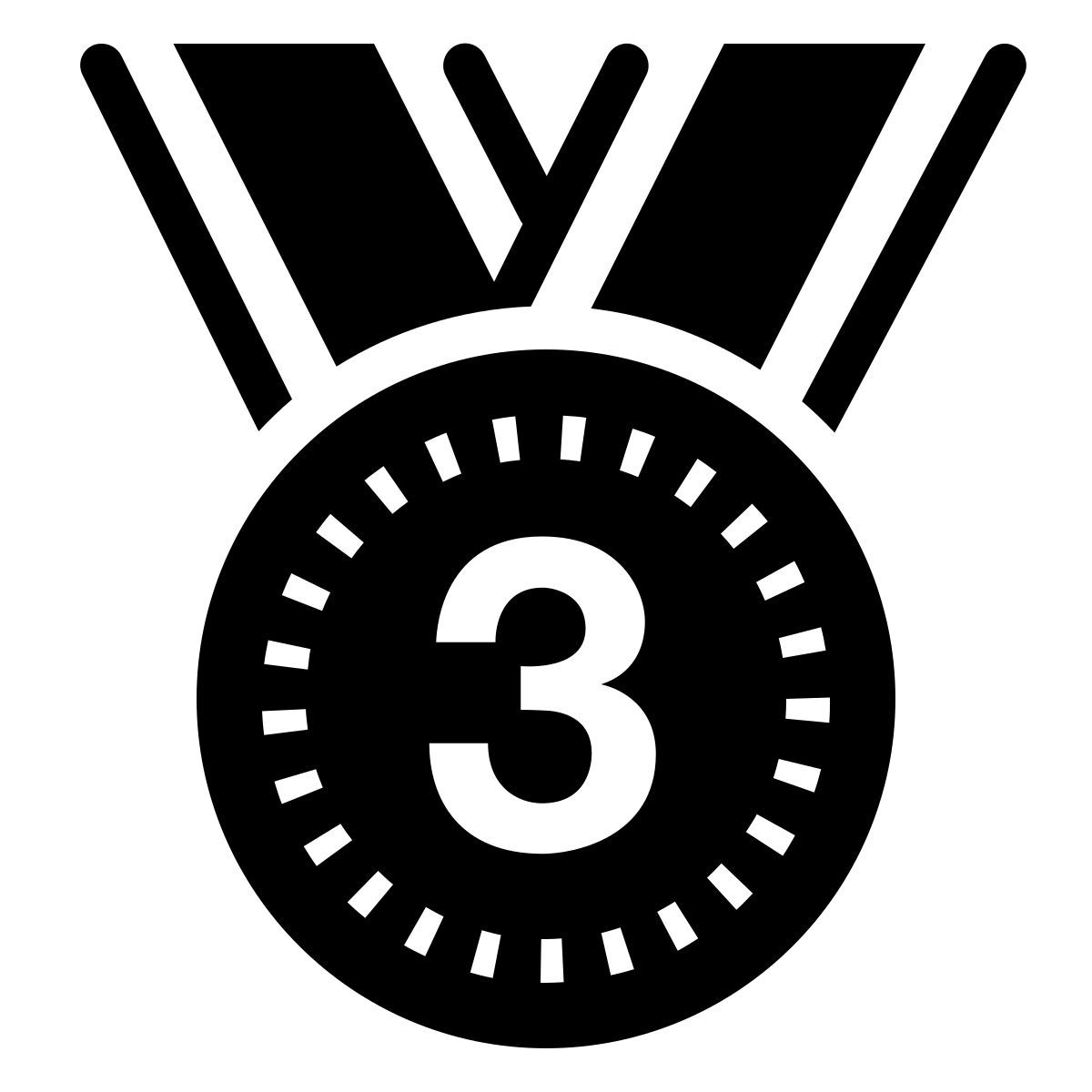 ios 17 filled style medaglia terzo posto icon