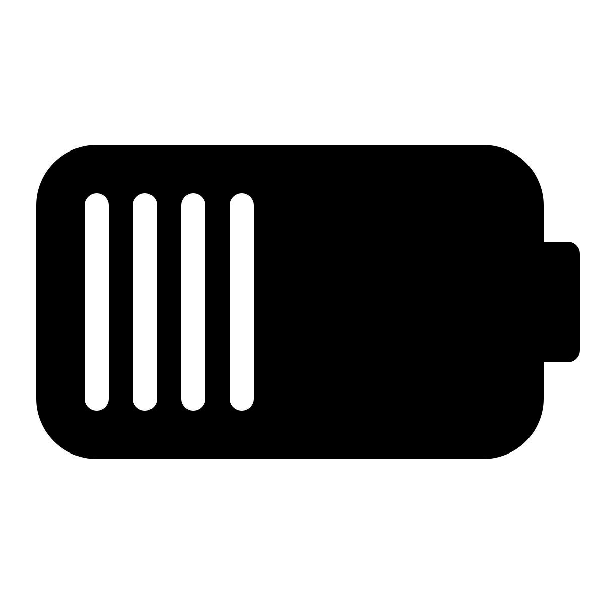 ios 17 filled style 半充电电池 icon