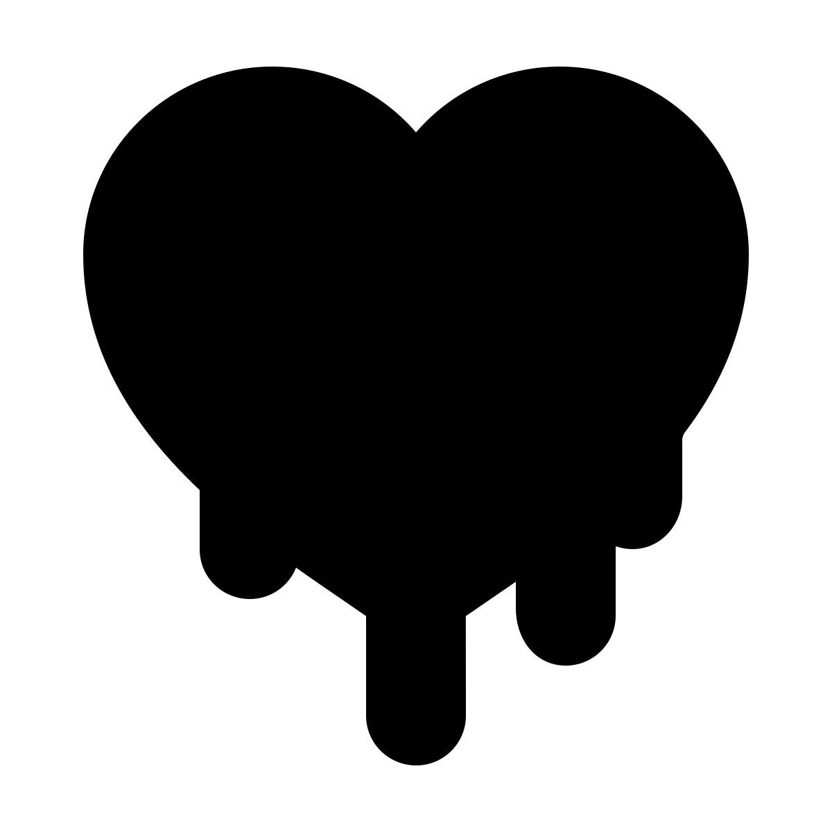 ios 17 filled style schmelzendes herz icon