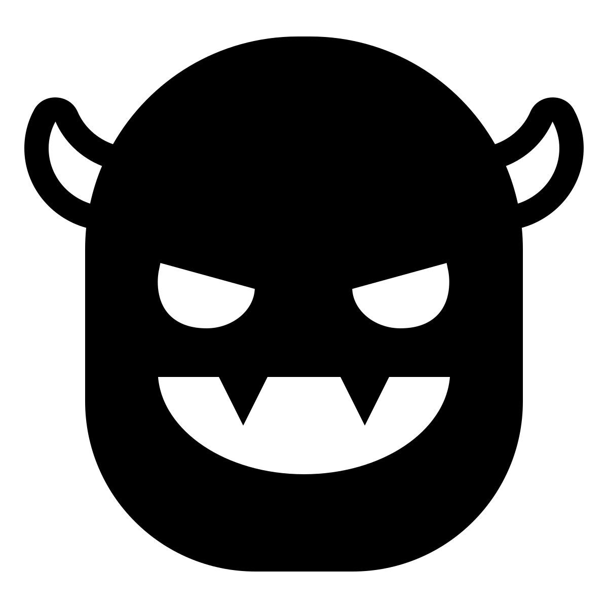 ios 17 filled style monster face icon