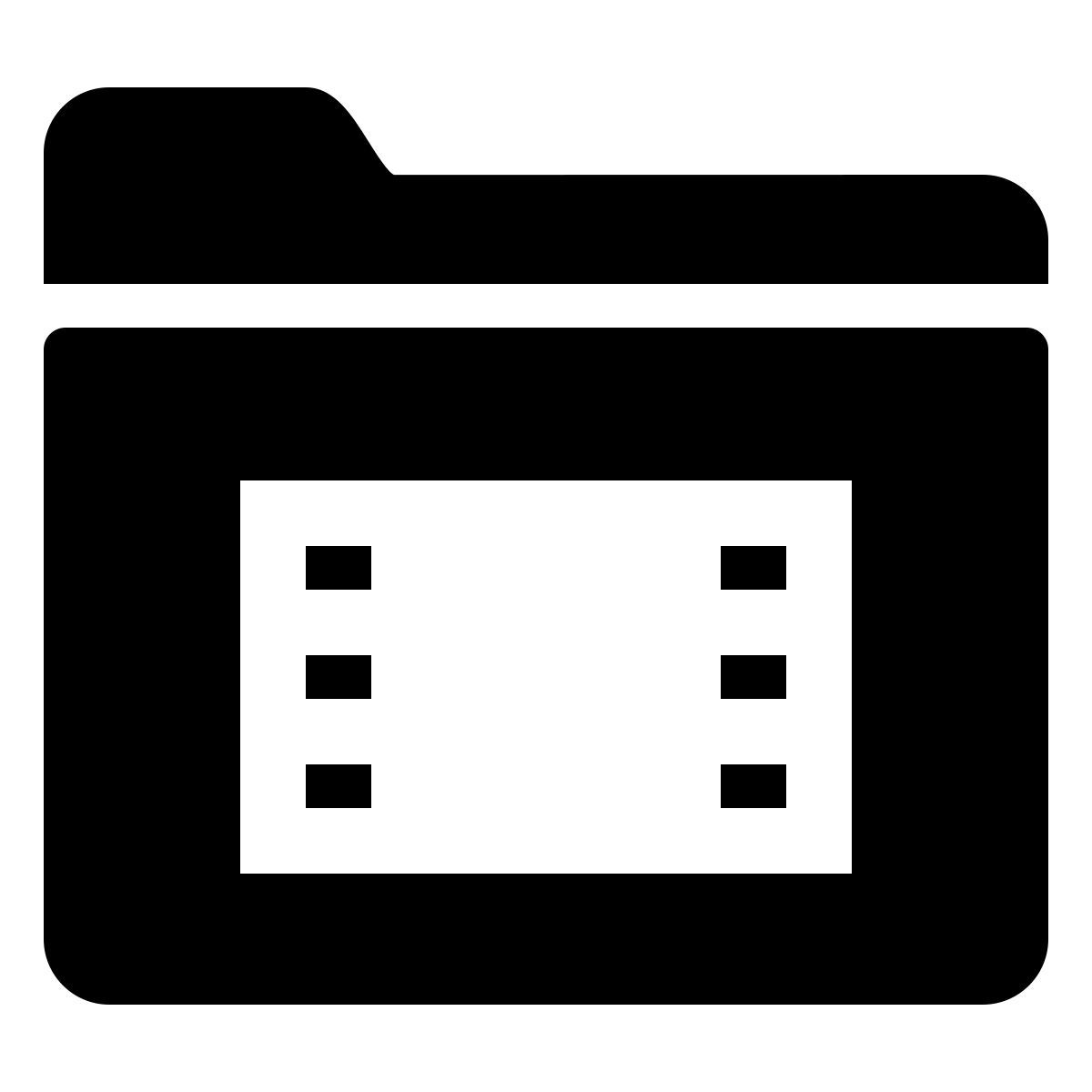 ios 17 filled style 电影文件夹 icon