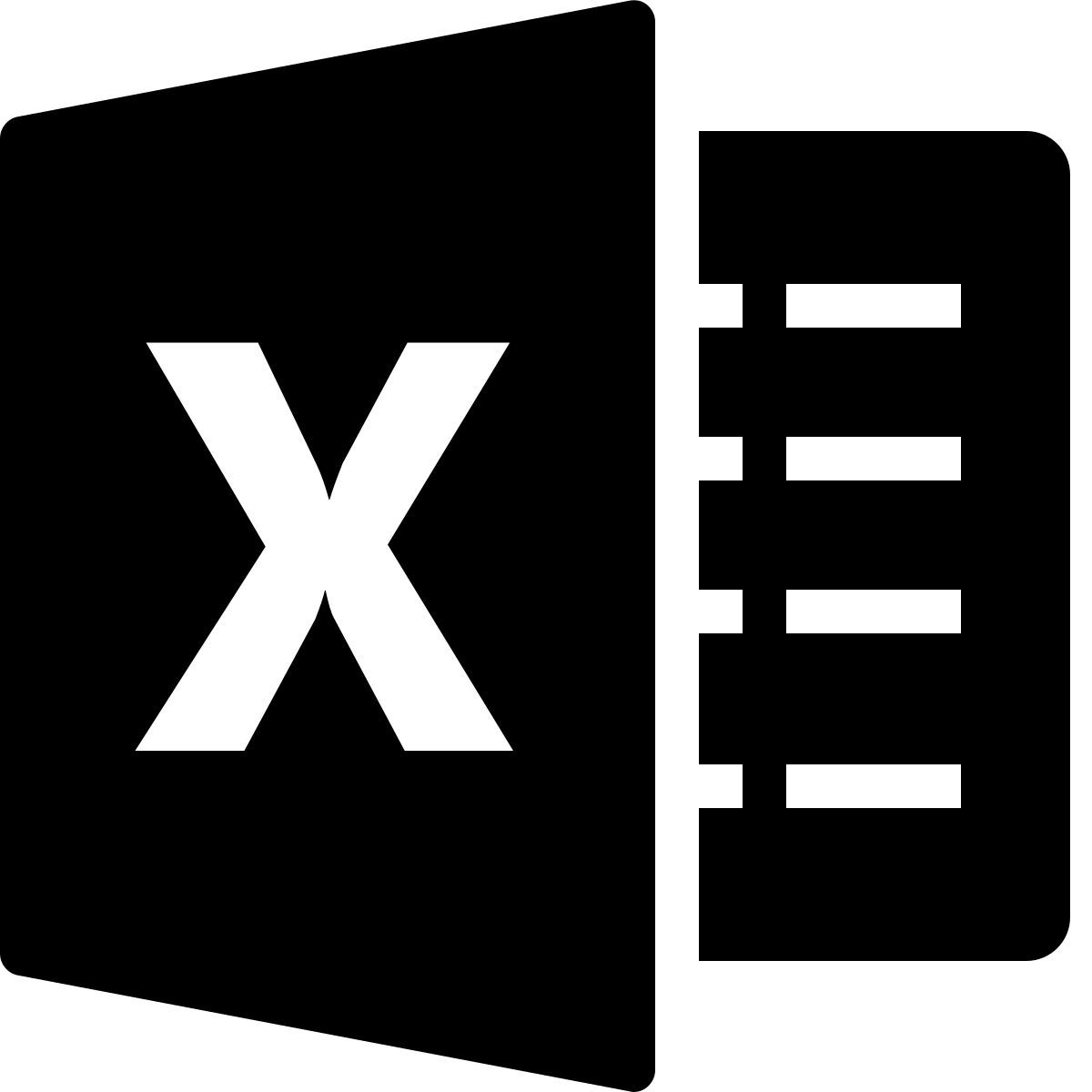 ios 17 filled style ms excel icon