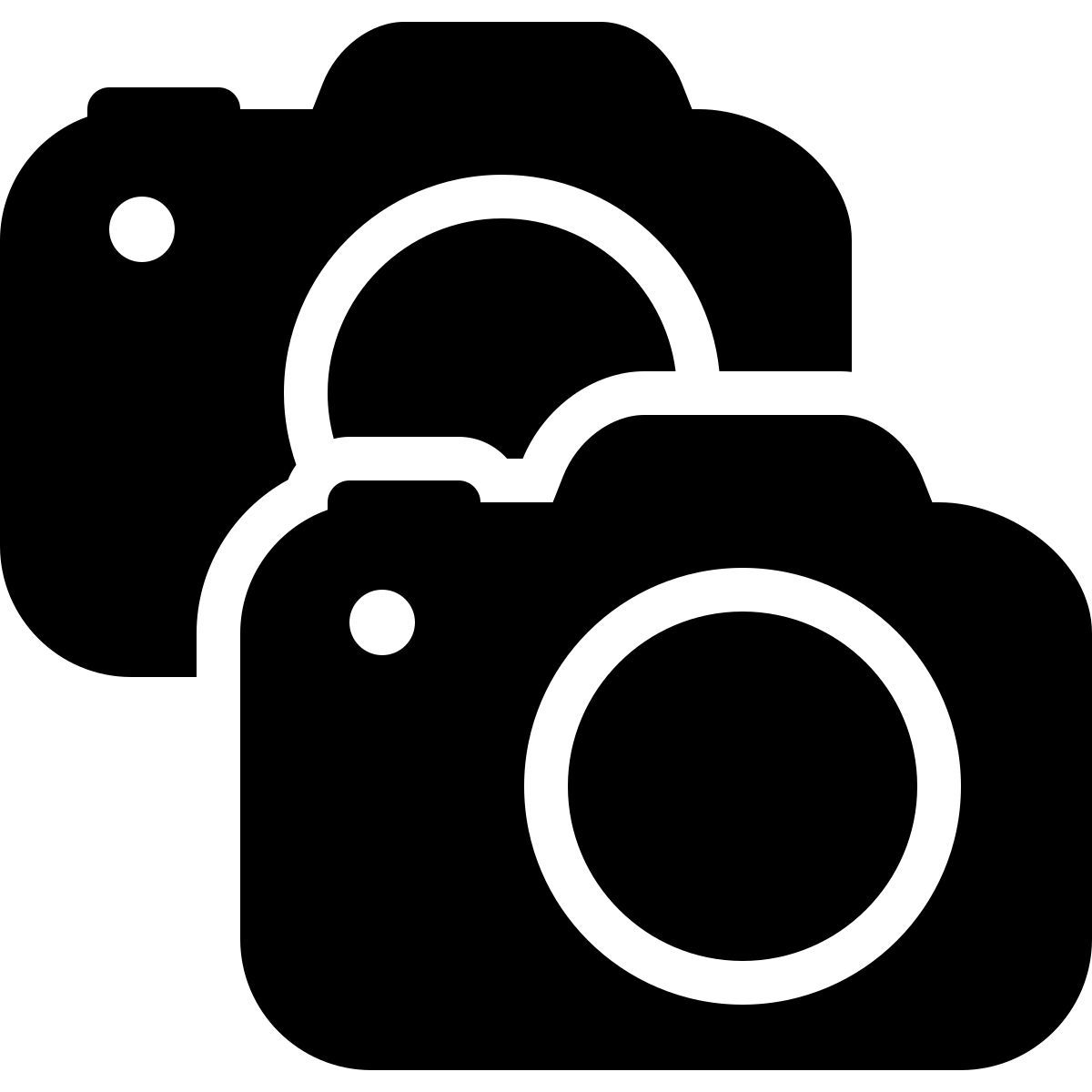 ios 17 filled style cámaras múltiples icon