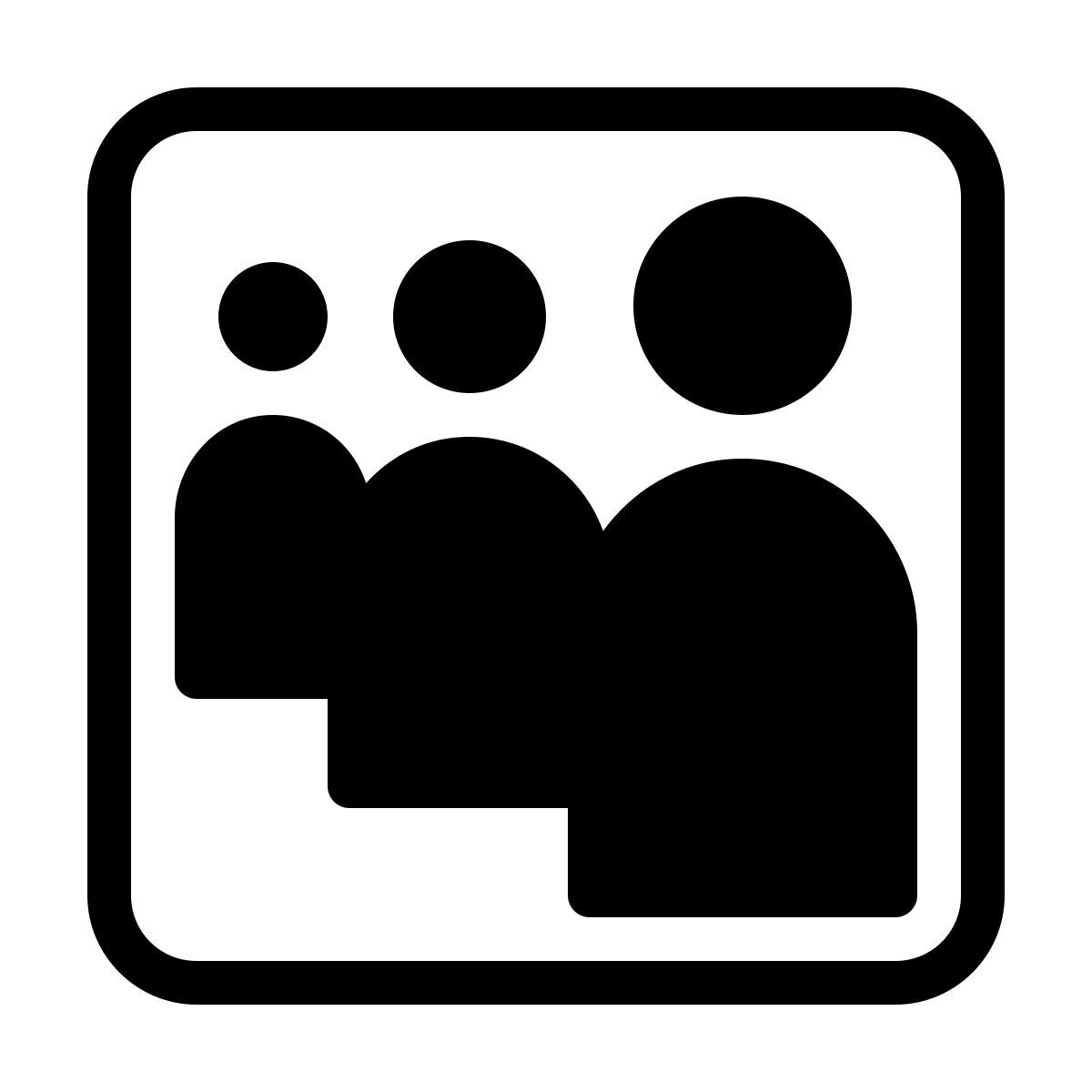 ios 17 filled style myspace inquadrato delineato icon
