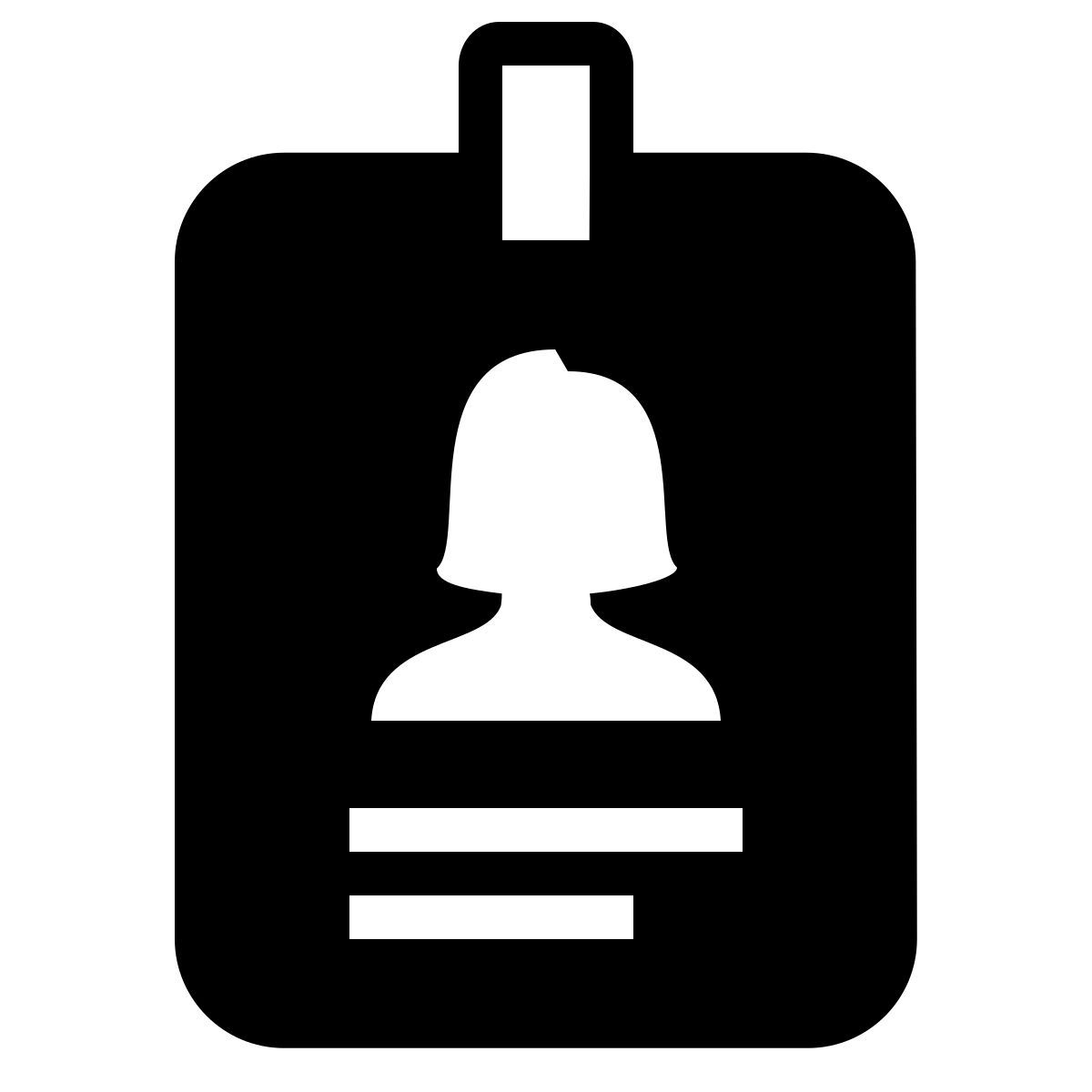 ios 17 filled style namensschild frau icon